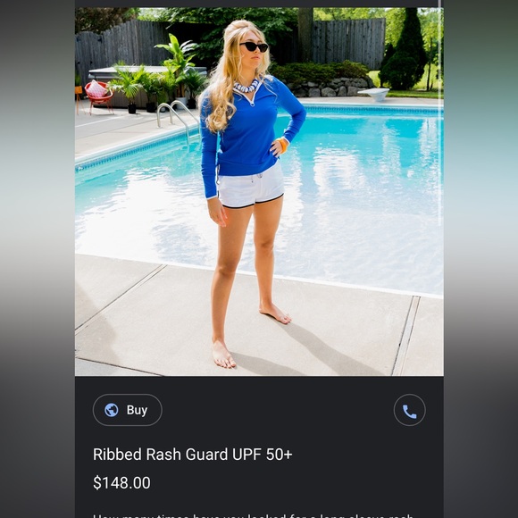 NWT Sun50 Ribbed Rash Guard UPF50+ Skin Cancer Foundation Recommended - Picture 12 of 12